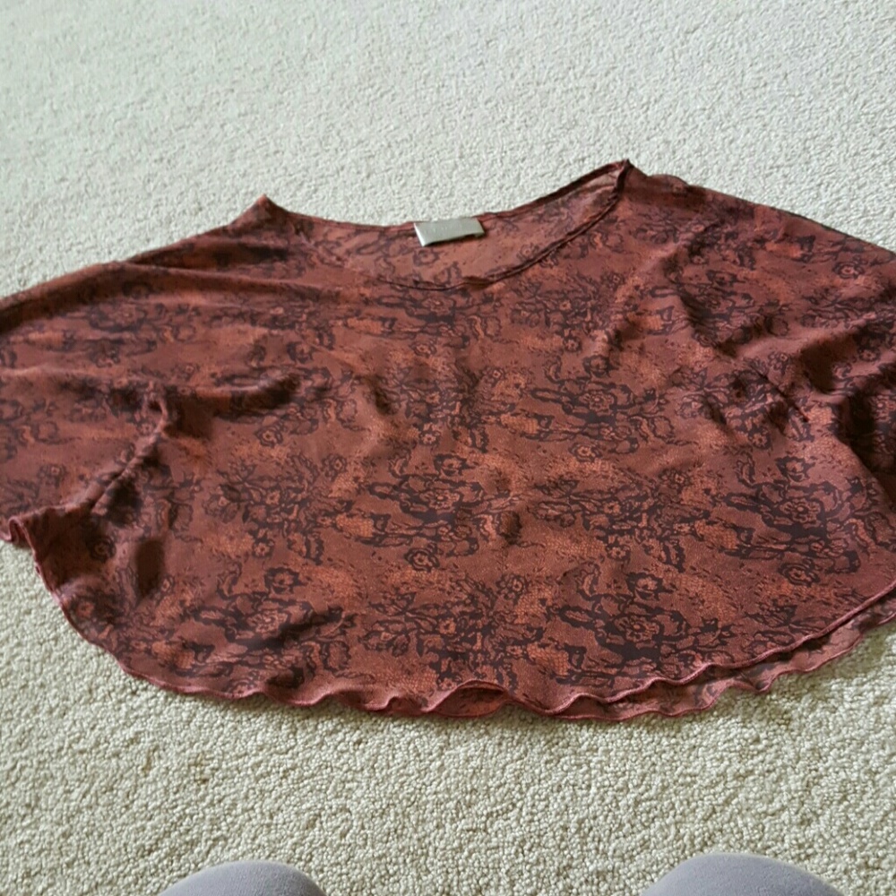 Sheer cape like top